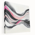 Abstract Art Prints – Fuchsia and Blush Fluid Wave Movement