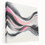 Abstract Art Prints – Fuchsia and Blush Fluid Wave Movement