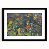 Abstract Expressionist Floral Landscape Wall Art - Vibrant Modern Decor