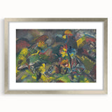 Abstract Expressionist Floral Landscape Wall Art - Vibrant Modern Decor