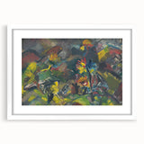 Abstract Expressionist Floral Landscape Wall Art - Vibrant Modern Decor