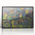 Abstract Expressionist Floral Landscape Wall Art - Vibrant Modern Decor