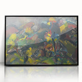 Abstract Expressionist Floral Landscape Wall Art - Vibrant Modern Decor