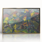 Abstract Expressionist Floral Landscape Wall Art - Vibrant Modern Decor