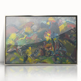 Abstract Expressionist Floral Landscape Wall Art - Vibrant Modern Decor