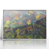Abstract Expressionist Floral Landscape Wall Art - Vibrant Modern Decor