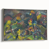 Abstract Expressionist Floral Landscape Wall Art - Vibrant Modern Decor