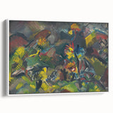 Abstract Expressionist Floral Landscape Wall Art - Vibrant Modern Decor