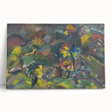 Abstract Expressionist Floral Landscape Wall Art - Vibrant Modern Decor