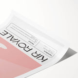 Extra large wall art featuring line art flowers in black on white, rolled print, ideal for large living room decor.