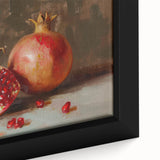 Extra large black wall art featuring colorful fruits on textured canvas, ideal for living room decor.