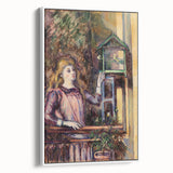 Impressionist Art Print - Girl with Birdcage (Jeune fille à la volière) by Paul Cézanne - Wall Art Decor