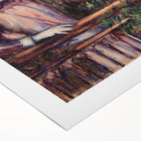 Impressionist Art Print - Girl with Birdcage (Jeune fille à la volière) by Paul Cézanne - Wall Art Decor