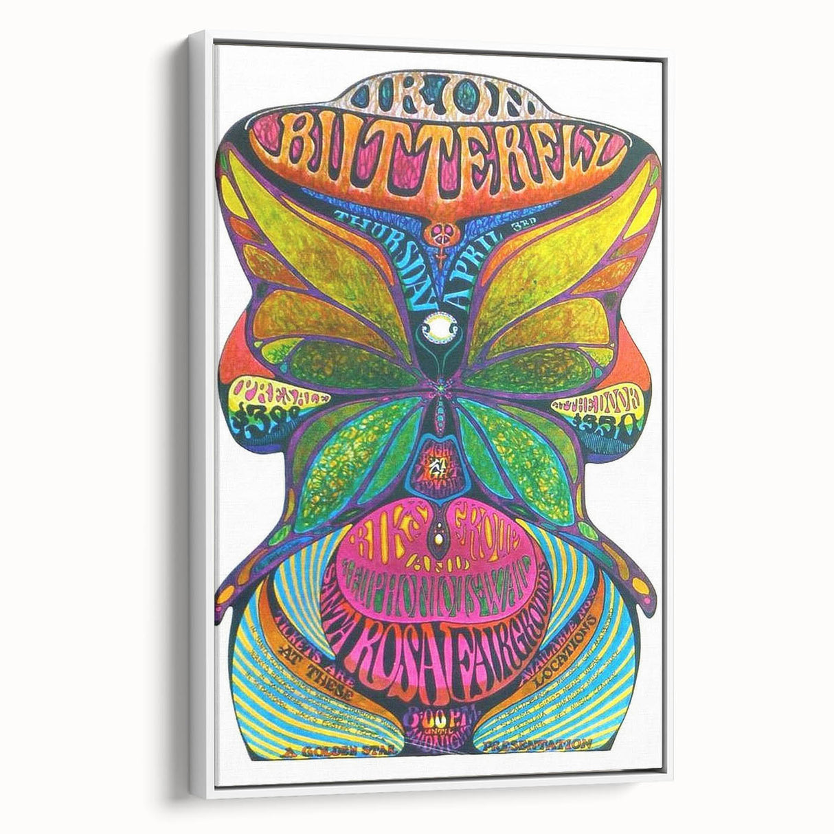 Iron Butterfly Retro Wall Art – Vintage Psychedelic Concert Print