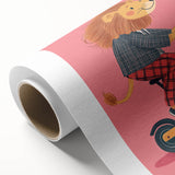 Children's Wall Decor – Cool Lion on Scooter Illustration Print