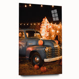 Large abstract wall art on acrylic glass featuring swirling orange and red autumnal hues.