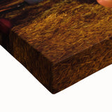 Large art depicting a black and white landscape painting on stretched canvas, ideal for bedroom ambiance.