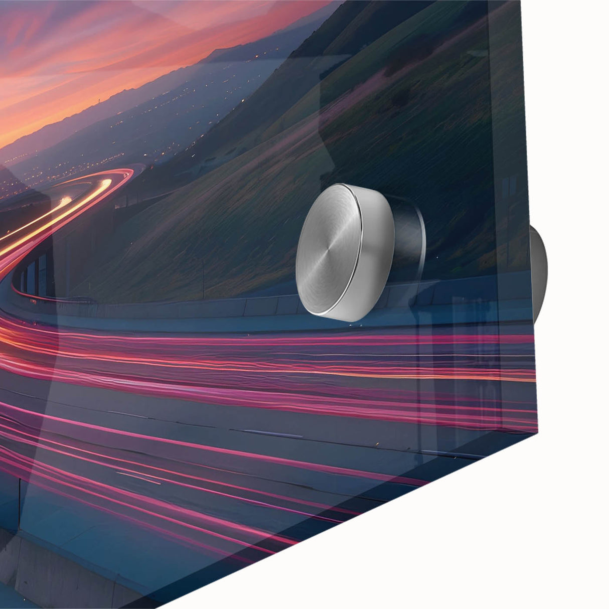 Sunset Highway Motion Wall Art – Colorful Abstract Light Trails
