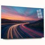 Sunset Highway Motion Wall Art – Colorful Abstract Light Trails