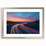 Sunset Highway Motion Wall Art – Colorful Abstract Light Trails