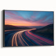 Sunset Highway Motion Wall Art – Colorful Abstract Light Trails