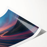 Sunset Highway Motion Wall Art – Colorful Abstract Light Trails