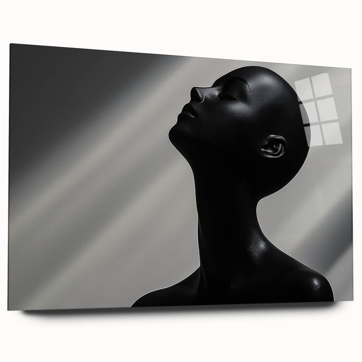 Shadowed Elegance – Minimalist Emotive Sculpture Wall Art Print