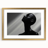 Shadowed Elegance – Minimalist Emotive Sculpture Wall Art Print