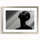 Shadowed Elegance – Minimalist Emotive Sculpture Wall Art Print