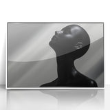 Shadowed Elegance – Minimalist Emotive Sculpture Wall Art Print