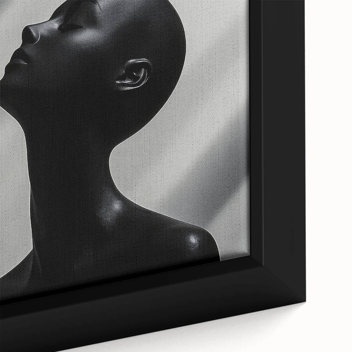 Shadowed Elegance – Minimalist Emotive Sculpture Wall Art Print