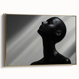 Shadowed Elegance – Minimalist Emotive Sculpture Wall Art Print