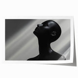 Shadowed Elegance – Minimalist Emotive Sculpture Wall Art Print