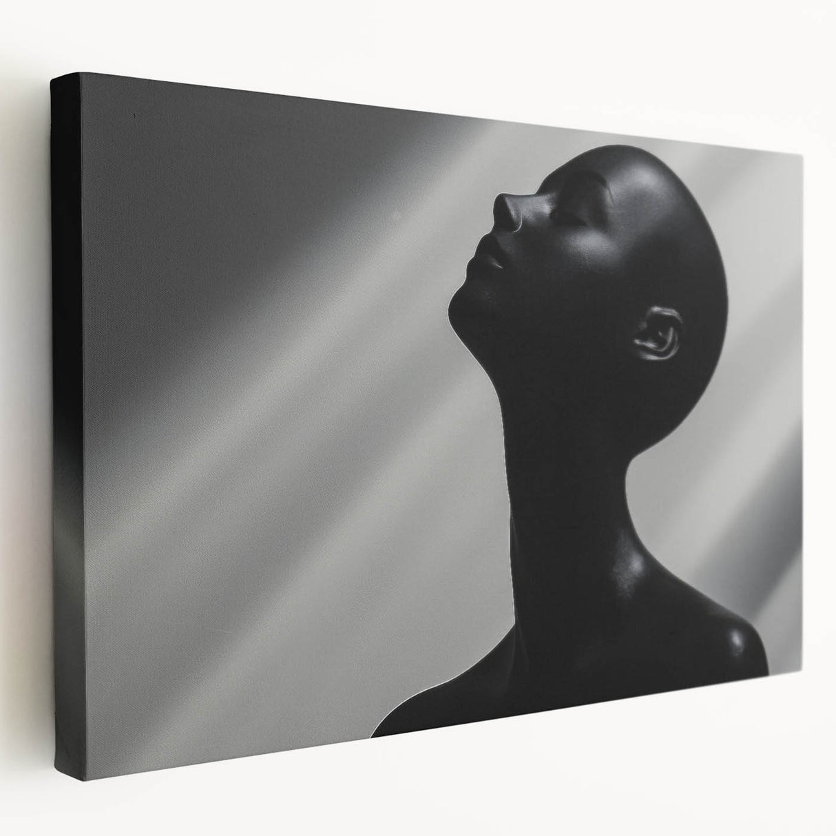 Shadowed Elegance – Minimalist Emotive Sculpture Wall Art Print