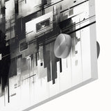 Futuristic Geometric Abstract Wall Art - Modern Bedroom Decor