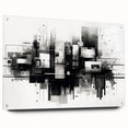 Futuristic Geometric Abstract Wall Art - Modern Bedroom Decor