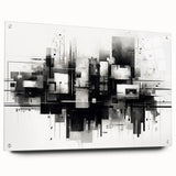 Futuristic Geometric Abstract Wall Art - Modern Bedroom Decor