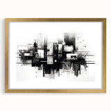 Futuristic Geometric Abstract Wall Art - Modern Bedroom Decor