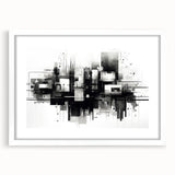 Futuristic Geometric Abstract Wall Art - Modern Bedroom Decor