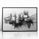 Futuristic Geometric Abstract Wall Art - Modern Bedroom Decor