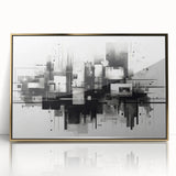 Futuristic Geometric Abstract Wall Art - Modern Bedroom Decor
