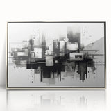 Futuristic Geometric Abstract Wall Art - Modern Bedroom Decor