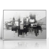 Futuristic Geometric Abstract Wall Art - Modern Bedroom Decor