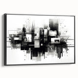 Futuristic Geometric Abstract Wall Art - Modern Bedroom Decor