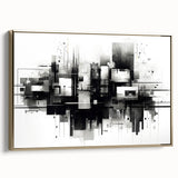 Futuristic Geometric Abstract Wall Art - Modern Bedroom Decor