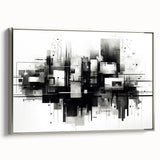 Futuristic Geometric Abstract Wall Art - Modern Bedroom Decor