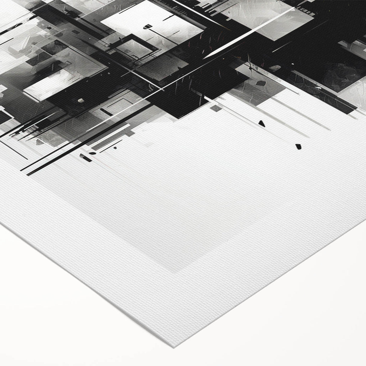 Futuristic Geometric Abstract Wall Art - Modern Bedroom Decor