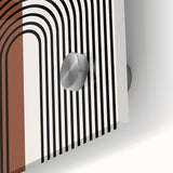 Canvas Art for Dining Area – Geometric Brown & Beige Print