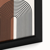 Canvas Art for Dining Area – Geometric Brown & Beige Print