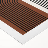 Canvas Art for Dining Area – Geometric Brown & Beige Print